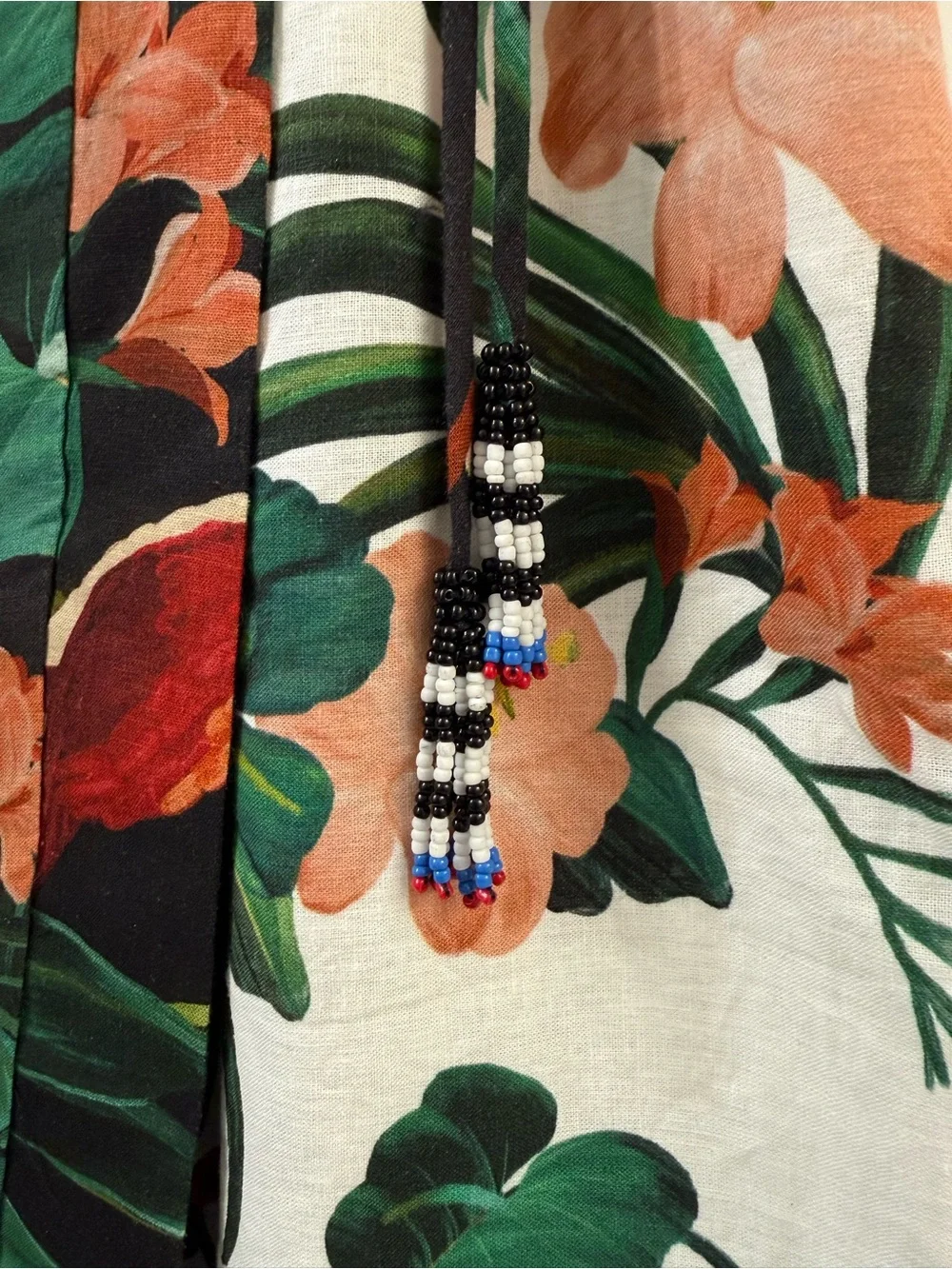 FARM Rio Mixed Midnight Macaw Fiesta Euroflax Midi Skirt